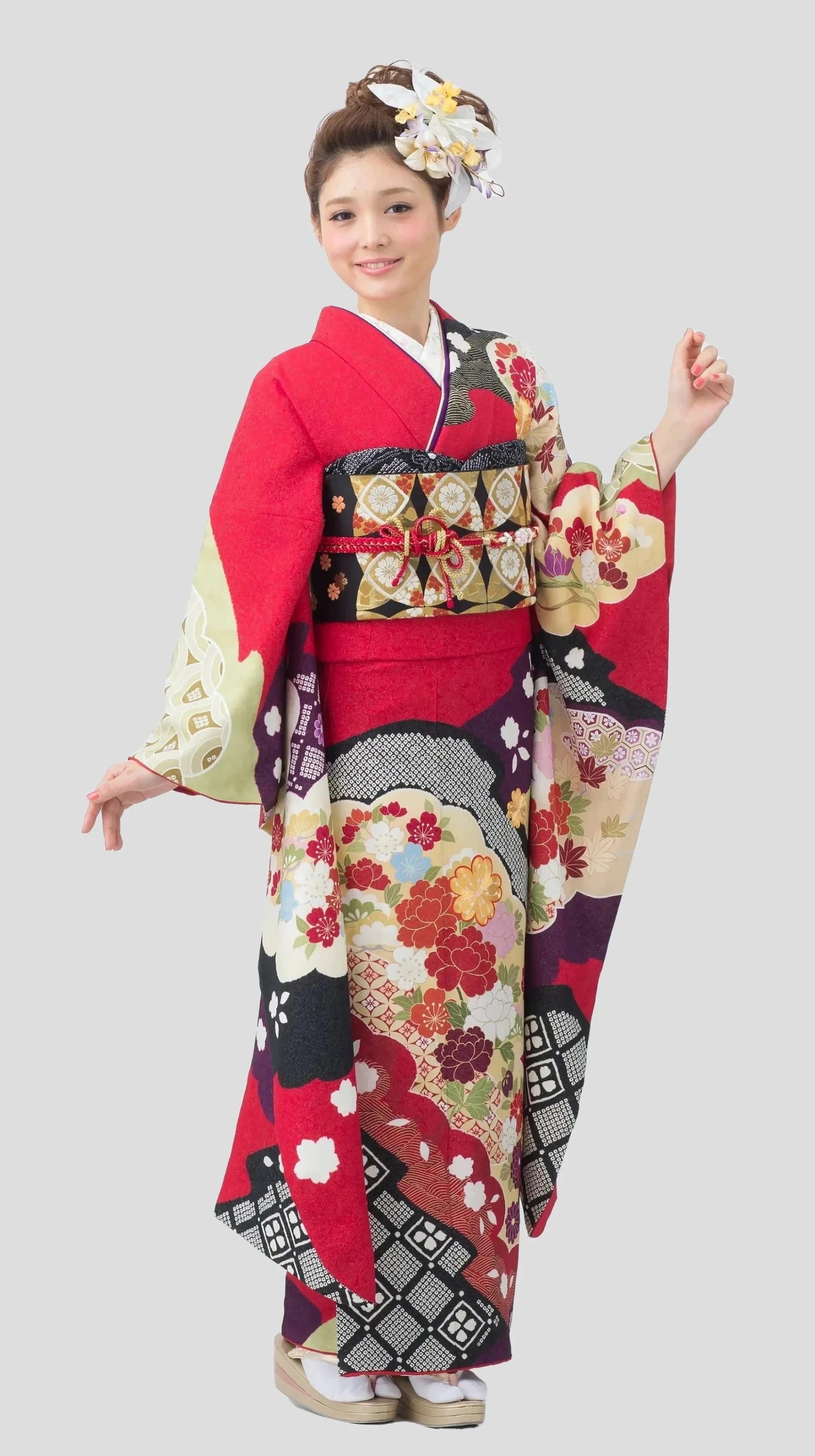 Ready-made rental full set Kyo-Yuzen 18-009L